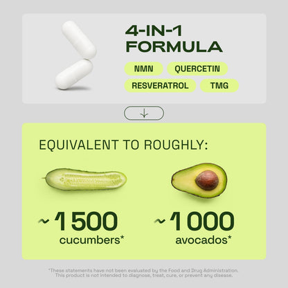 NMN Supplement – 4-In-1 NAD Supplement with Quercetin